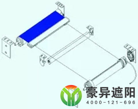 FTS電動天棚簾結構圖,電動天棚簾,電動遮陽簾,豪異遮陽,4000-121-696