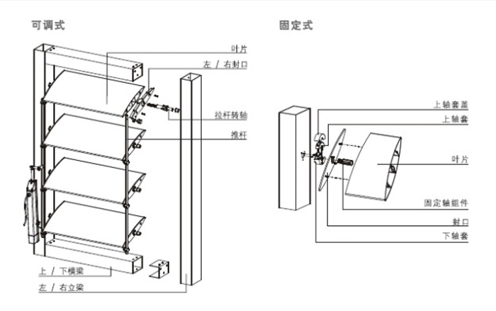 戶外梭型百葉,戶外鋁合金百葉,戶外翻轉(zhuǎn)百葉,豪異遮陽,4000-121-696